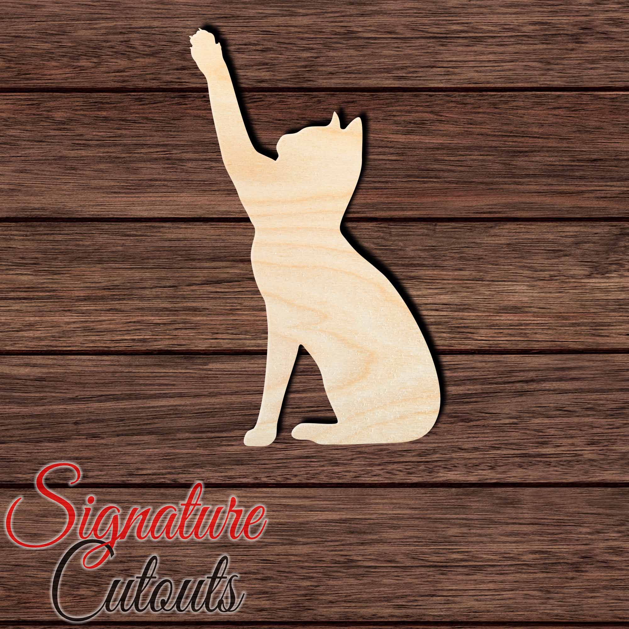 Cat 022 Shape Cutout in Wood Craft Shapes & Bases Signature Cutouts 