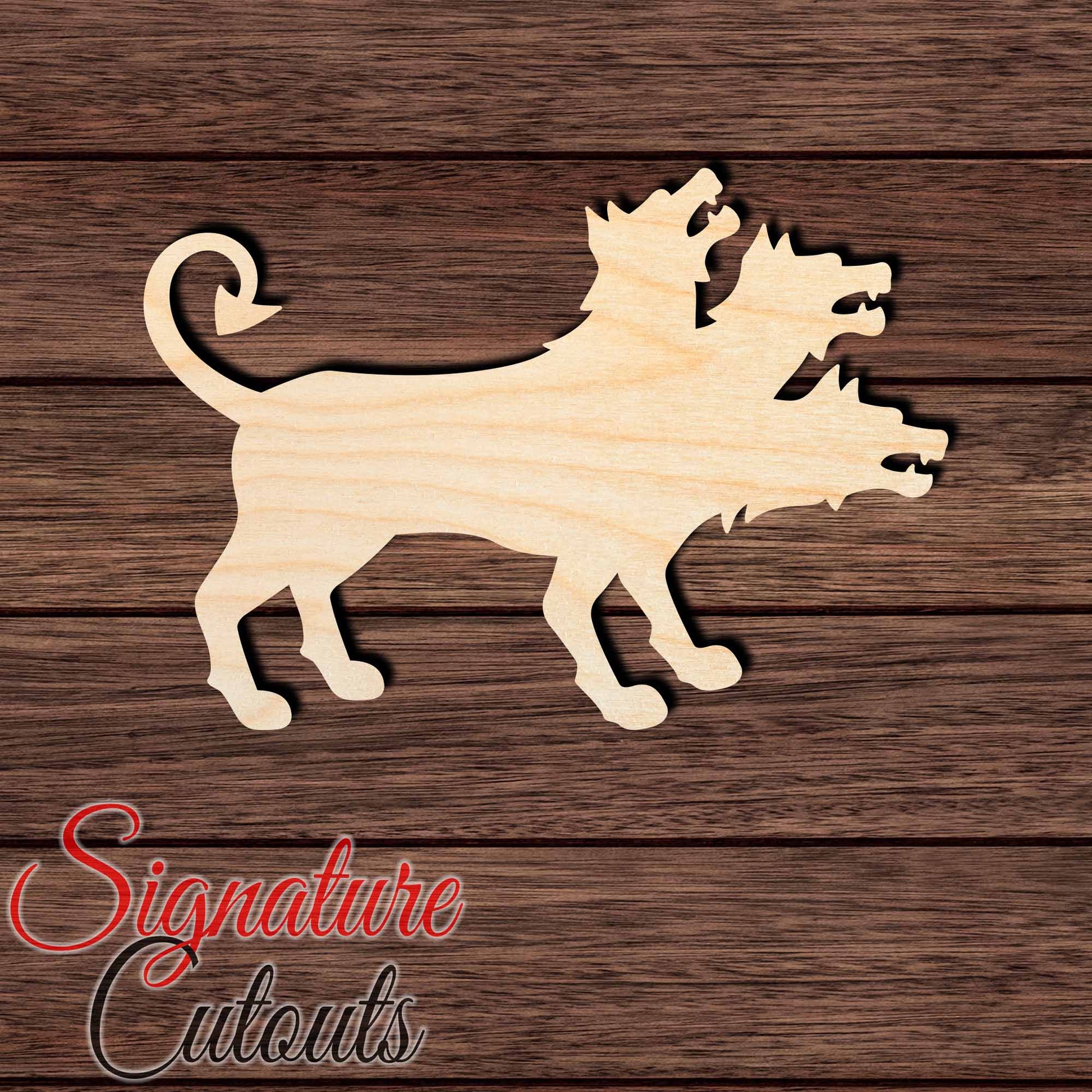Cerberus Shape Cutout in Wood Craft Shapes & Bases Signature Cutouts 