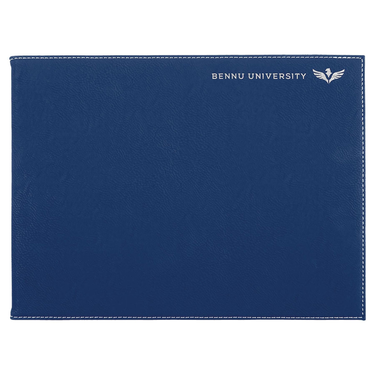 Certificate/Diploma Holder 9" x 12", Laserable Leatherette Signature Cutouts Blue/Silver 