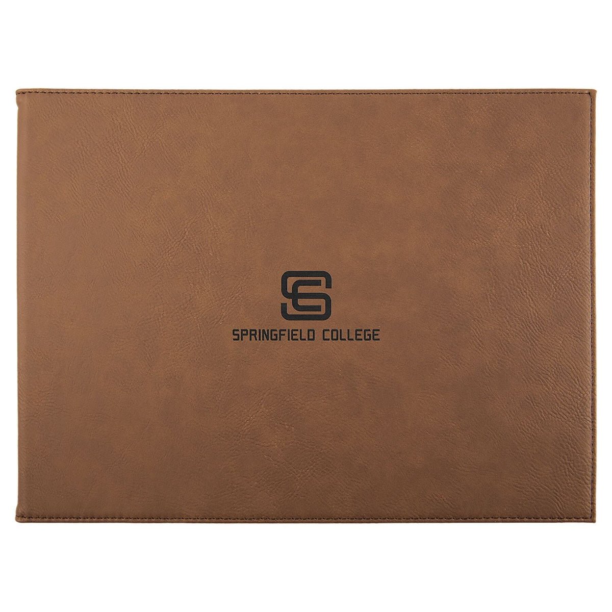 Certificate/Diploma Holder 9" x 12", Laserable Leatherette Signature Cutouts Dark Brown/Black 
