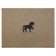 Certificate/Diploma Holder 9" x 12", Laserable Leatherette Signature Cutouts Light Brown/Black 