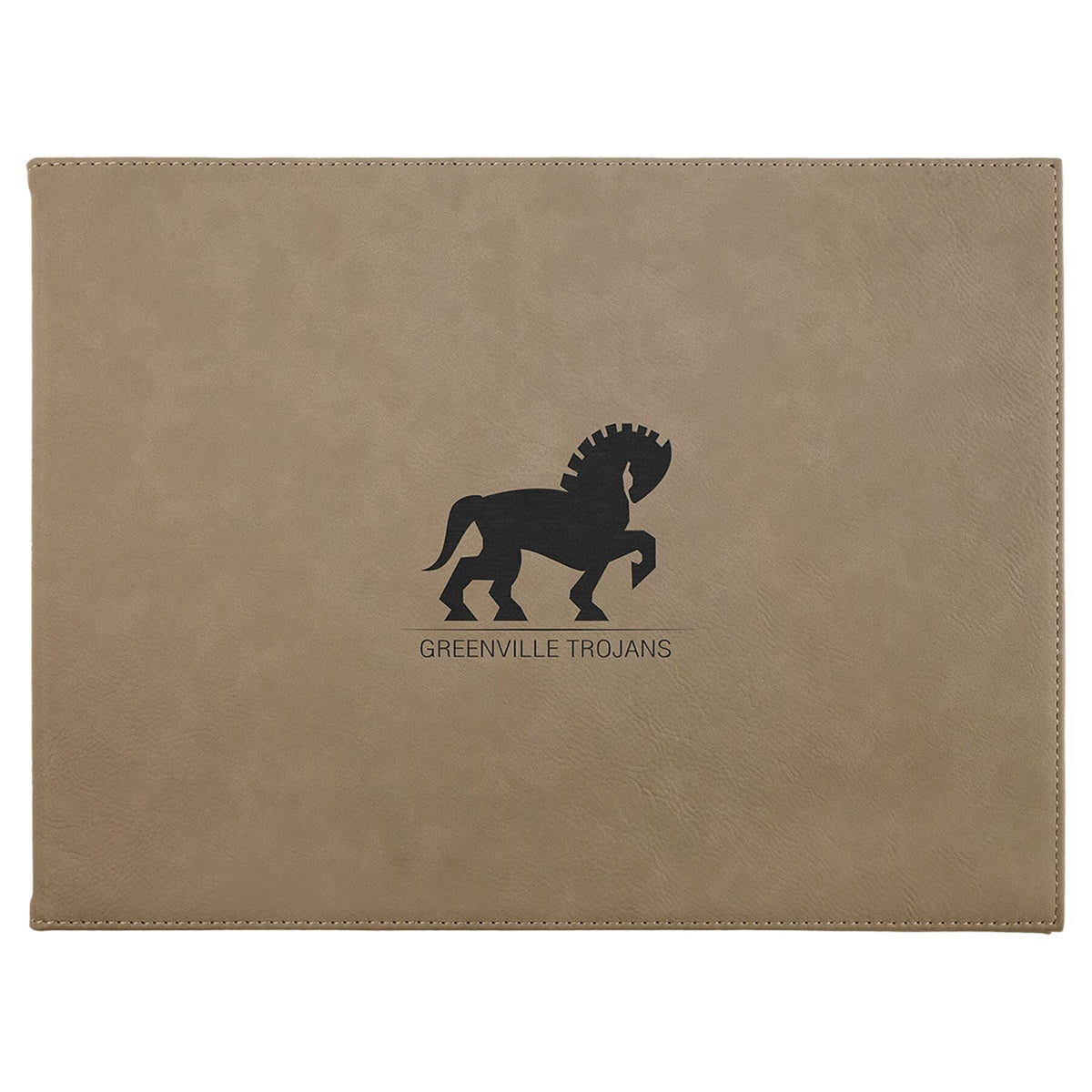 Certificate/Diploma Holder 9" x 12", Laserable Leatherette Signature Cutouts Light Brown/Black 