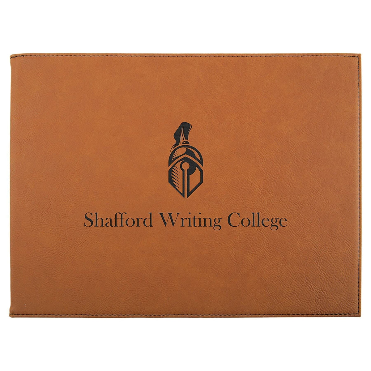 Certificate/Diploma Holder 9" x 12", Laserable Leatherette Signature Cutouts Rawhide/Black 