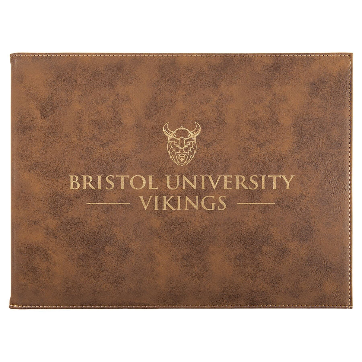 Certificate/Diploma Holder 9" x 12", Laserable Leatherette Signature Cutouts Rustic/Gold 