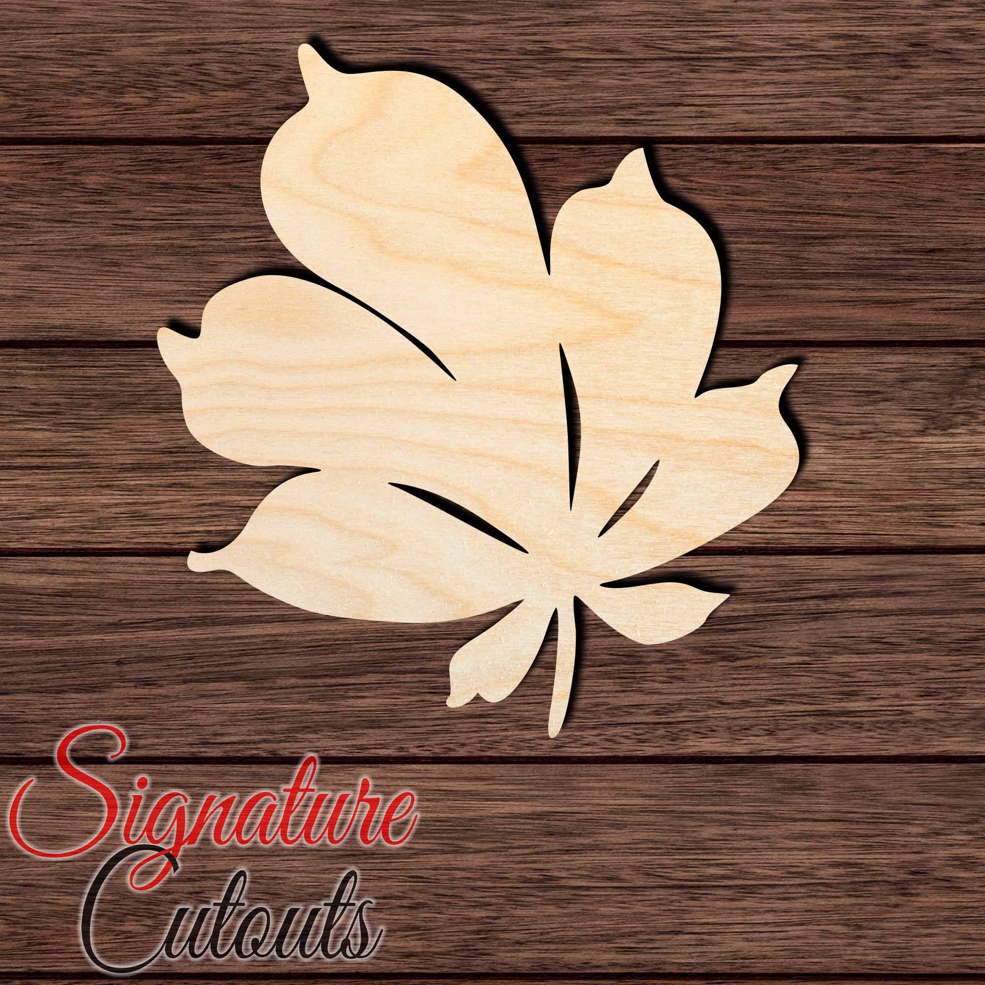 Chestnut Leaf 001 Shape Cutout in Wood Craft Shapes & Bases Signature Cutouts 