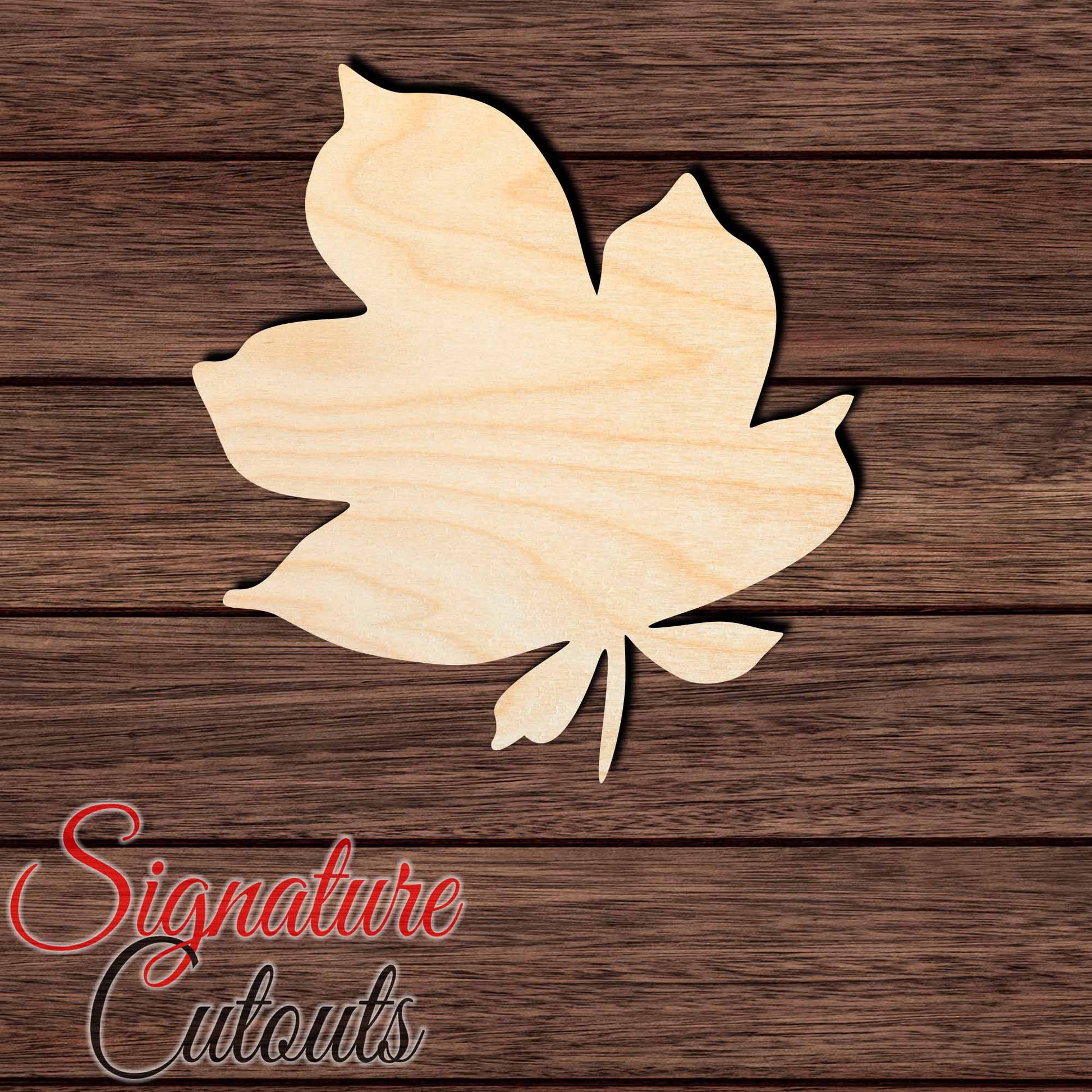 Chestnut Leaf 002 Shape Cutout in Wood Craft Shapes & Bases Signature Cutouts 
