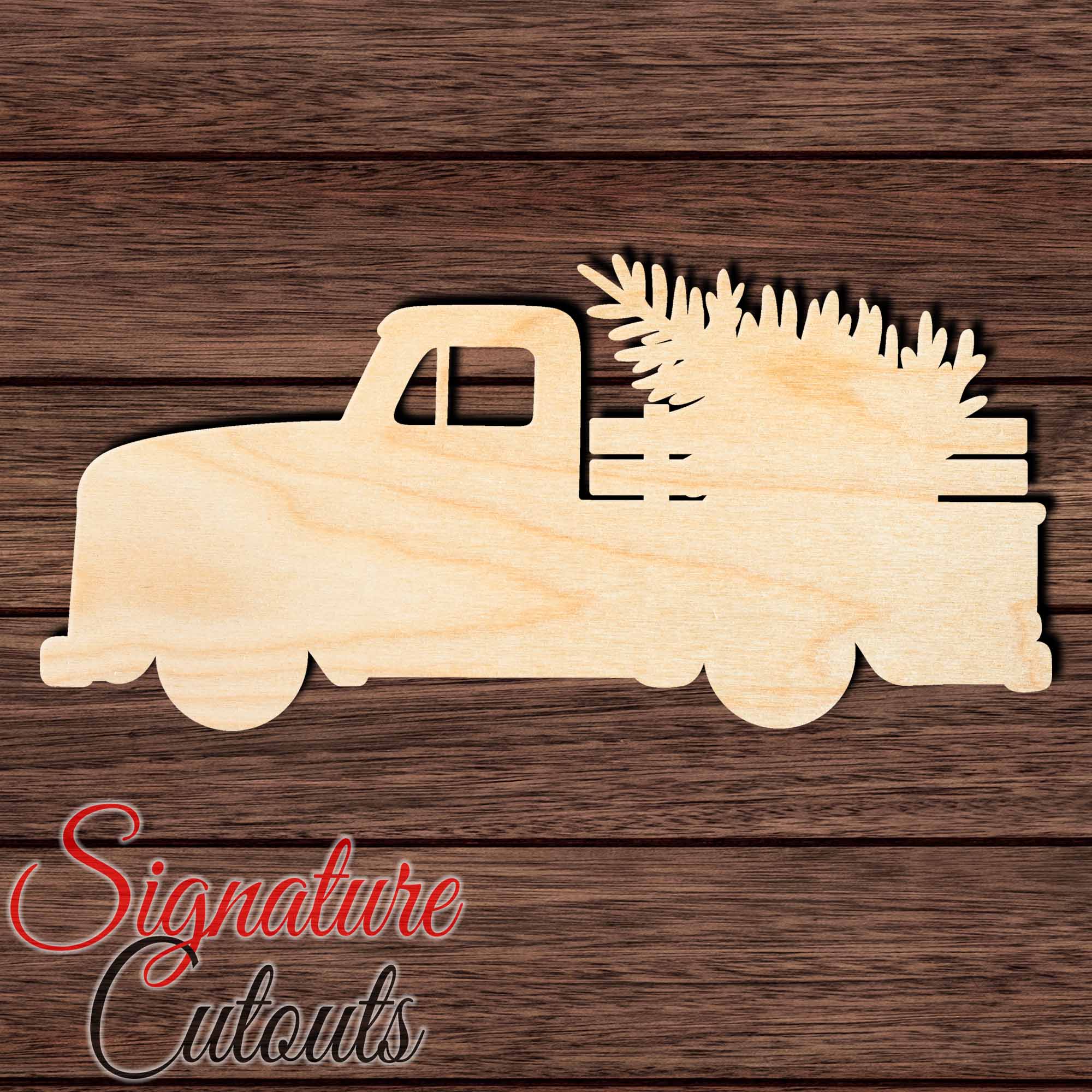 Christmas Tree Truck 003 Shape Cutout Craft Shapes & Bases Signature Cutouts 
