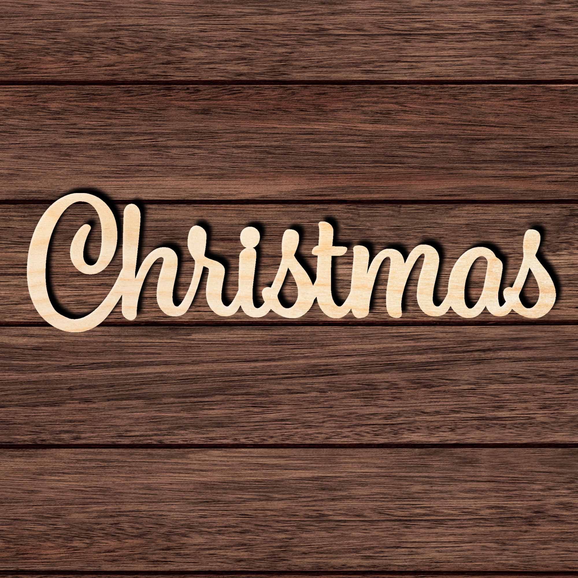 Christmas Text 001 Shape Cutout