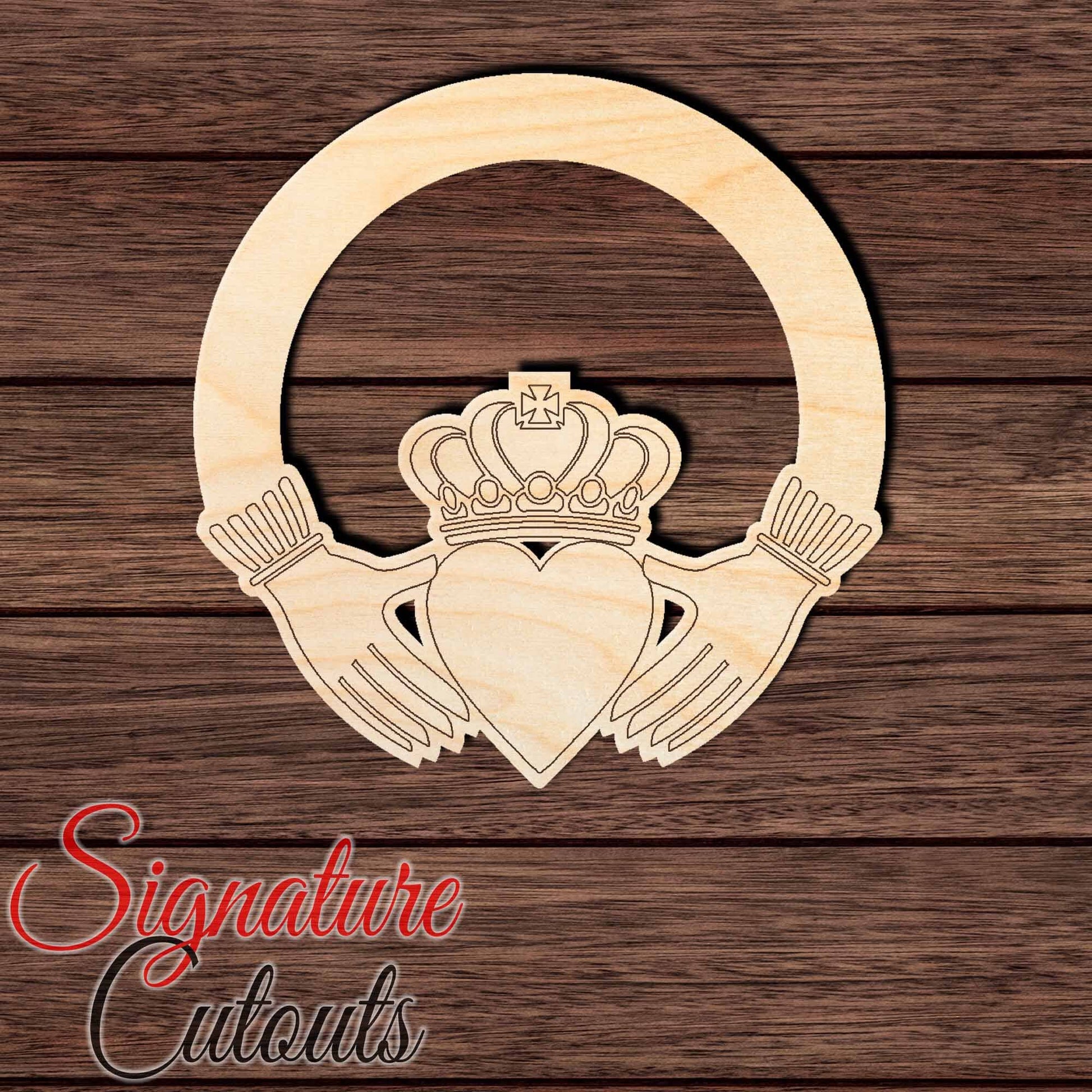 Claddagh Ring Vector Shape Cutout Craft Shapes & Bases Signature Cutouts 