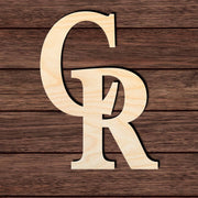 Colorado Baseball 001 Shape Cutout in Wood Craft Shapes & Bases Signature Cutouts 