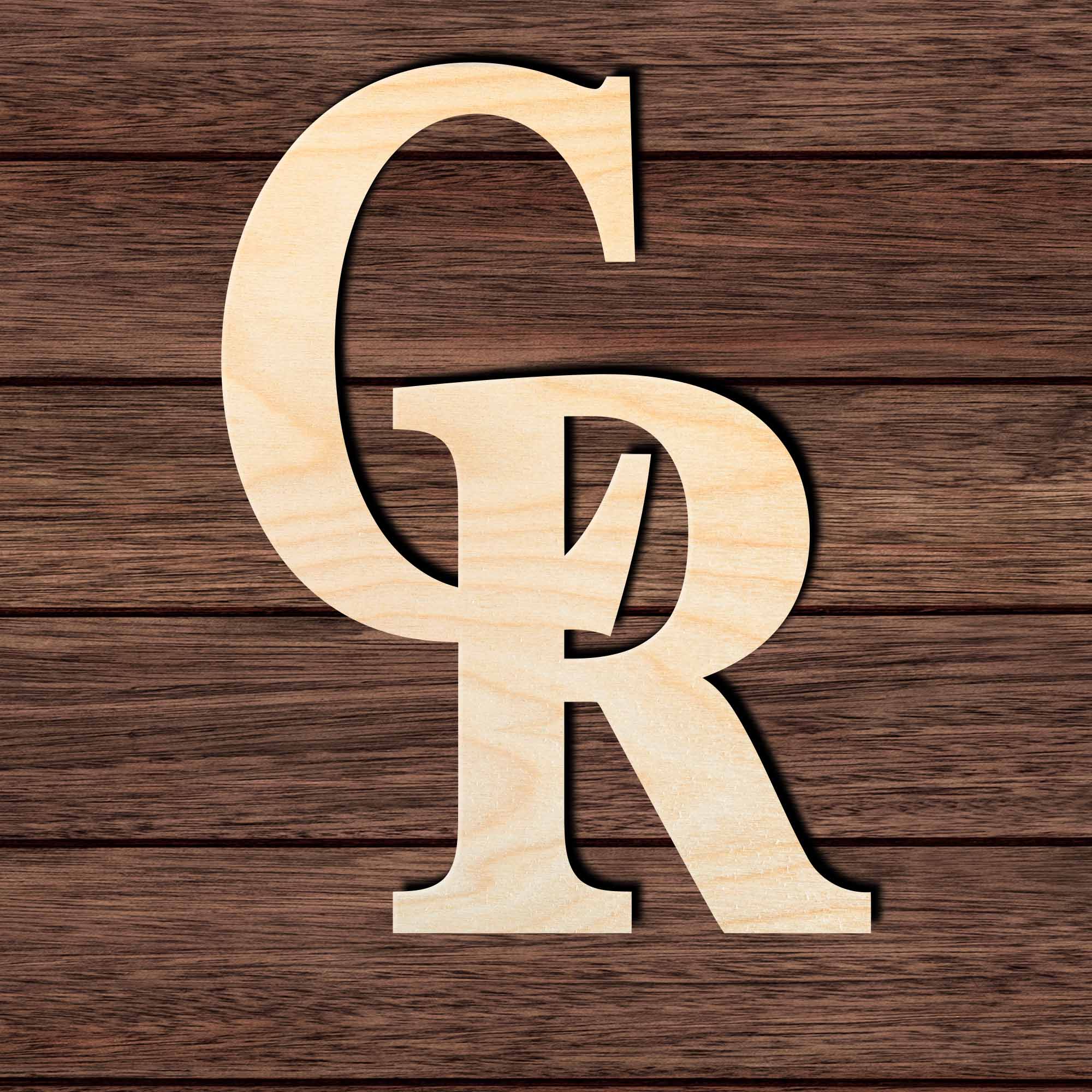 Colorado Baseball 001 Shape Cutout in Wood Craft Shapes & Bases Signature Cutouts 