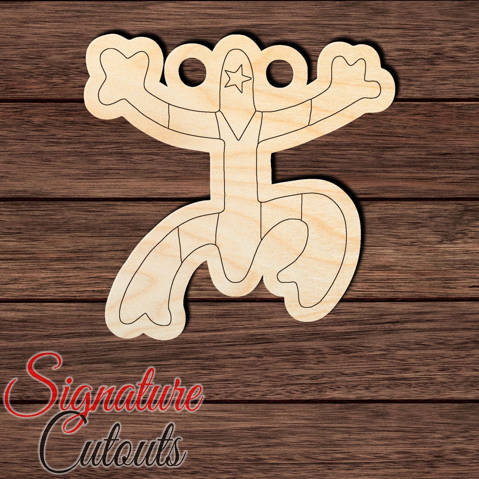 Coquí Frog - PR flag - Paint by Line Shape Cutout Craft Shapes & Bases Signature Cutouts 