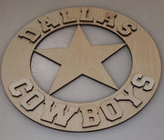 Dallas Cowboy Shield (3D - Layerable) Shape Cutouts Project Kit Craft Shapes & Bases Signature Cutouts 