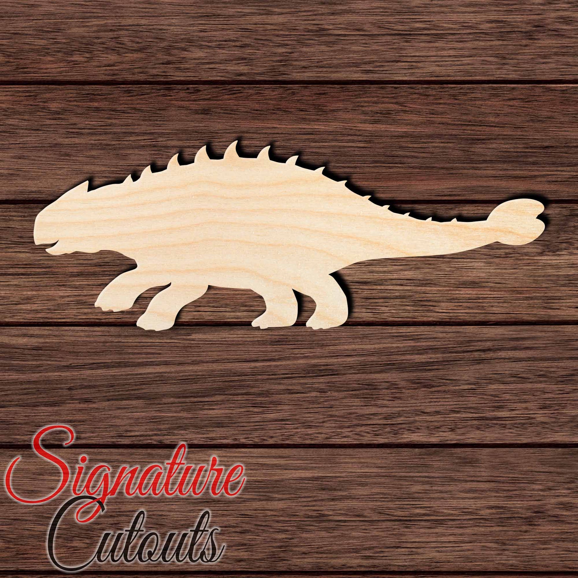 Dinosaur 040 - Ankylosaurus Shape Cutout in Wood Craft Shapes & Bases Signature Cutouts 