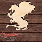 Dragon 005 Shape Cutout in Wood Craft Shapes & Bases Signature Cutouts 