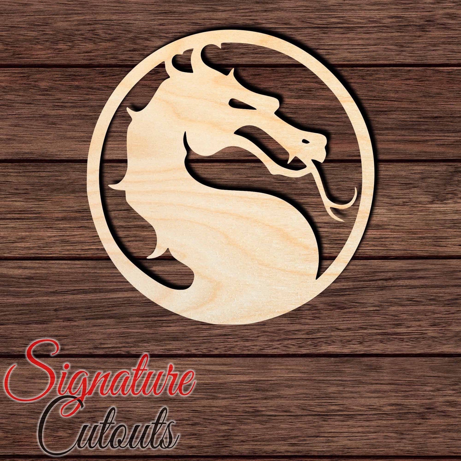 Dragon 006 Shape Cutout in Wood Craft Shapes & Bases Signature Cutouts 