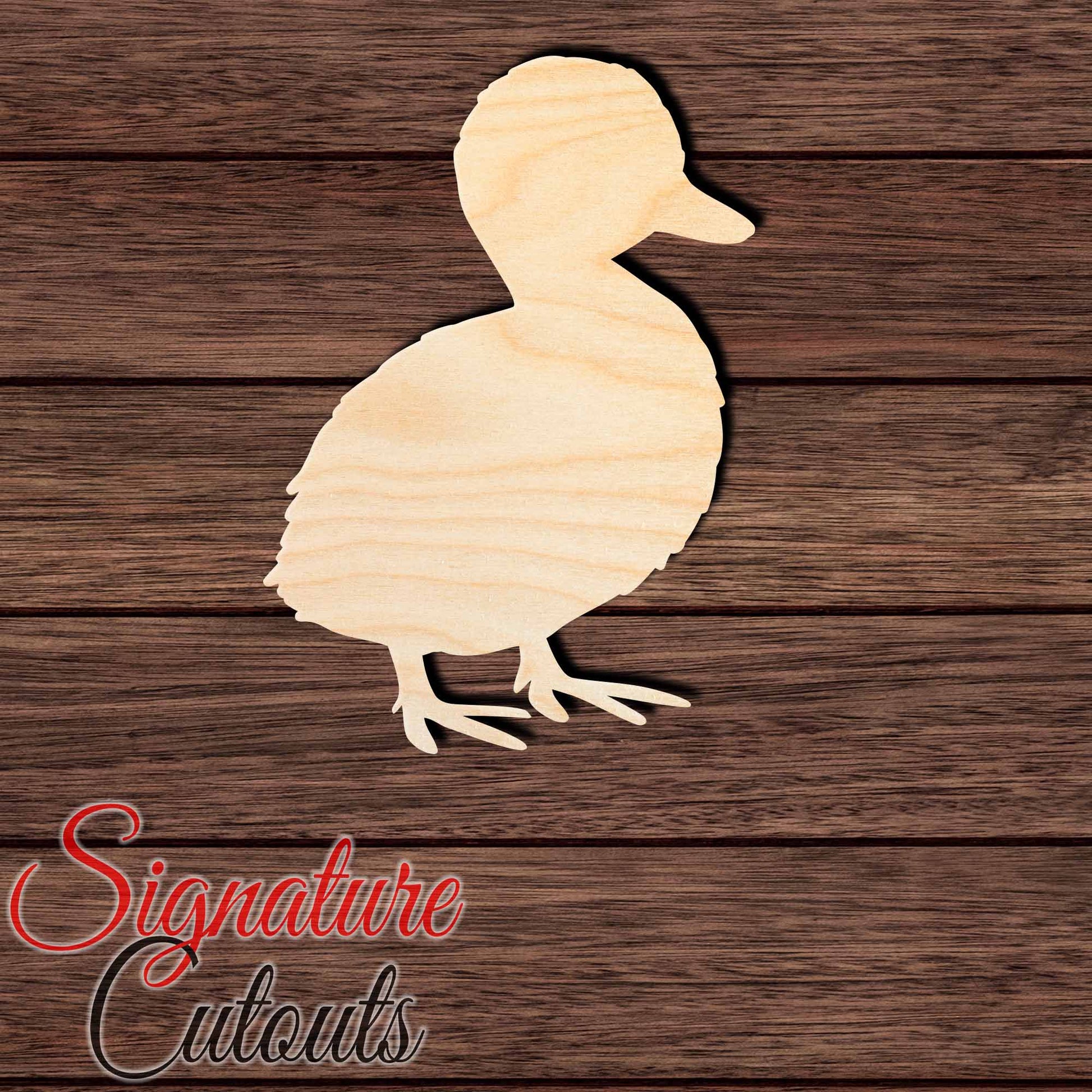 Duckling 001 Shape Cutout in Wood Craft Shapes & Bases Signature Cutouts 