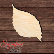 Elm Leaf 001 Shape Cutout in Wood Craft Shapes & Bases Signature Cutouts 