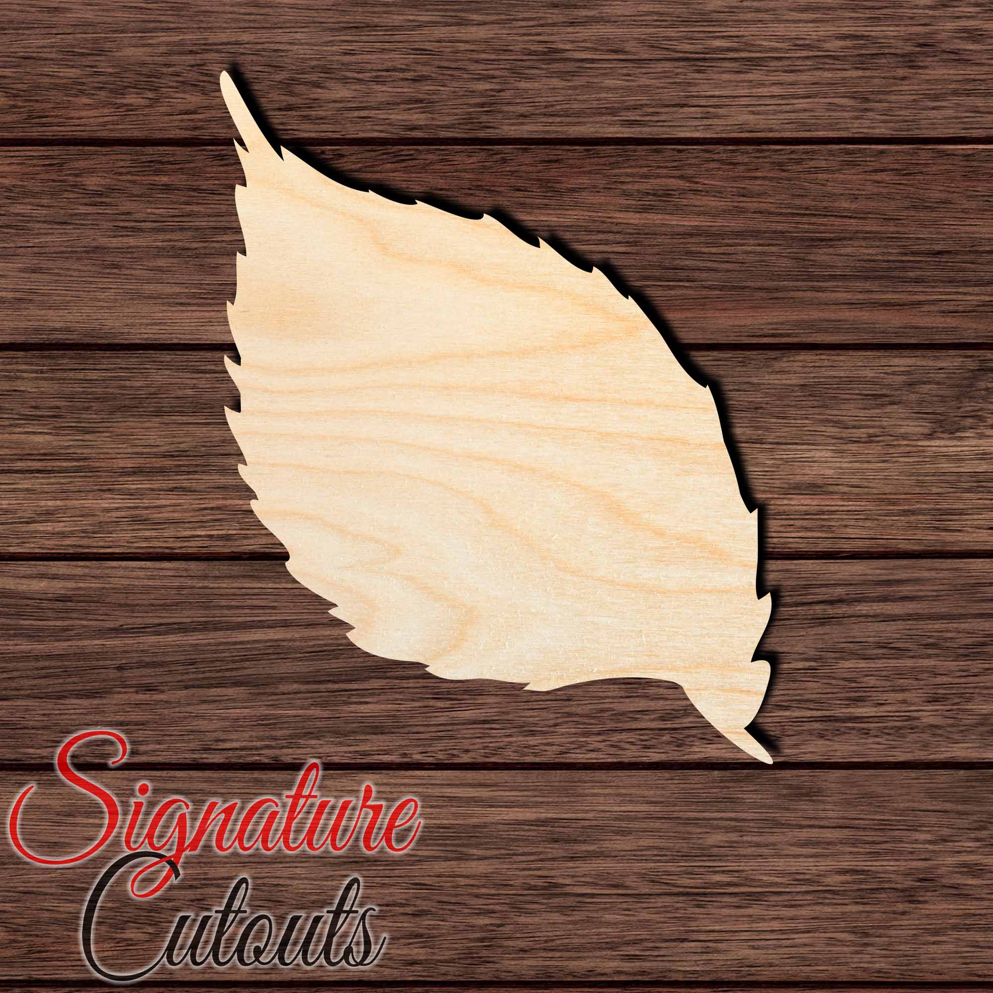 Elm Leaf 001 Shape Cutout in Wood Craft Shapes & Bases Signature Cutouts 