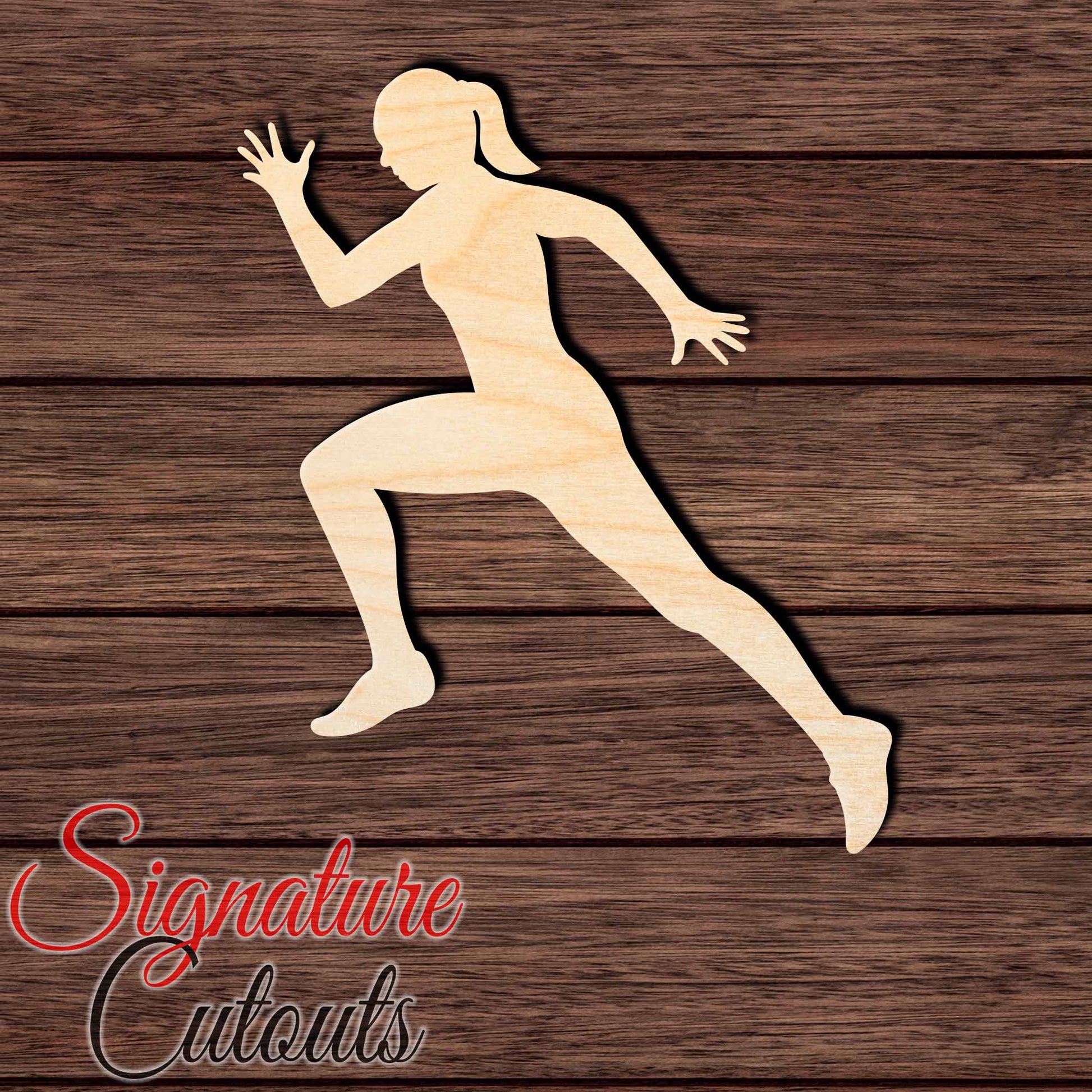 Female Runner 003 Shape Cutout Craft Shapes & Bases Signature Cutouts 