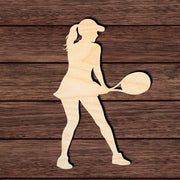 Female Tennis Player 001 Shape Cutout