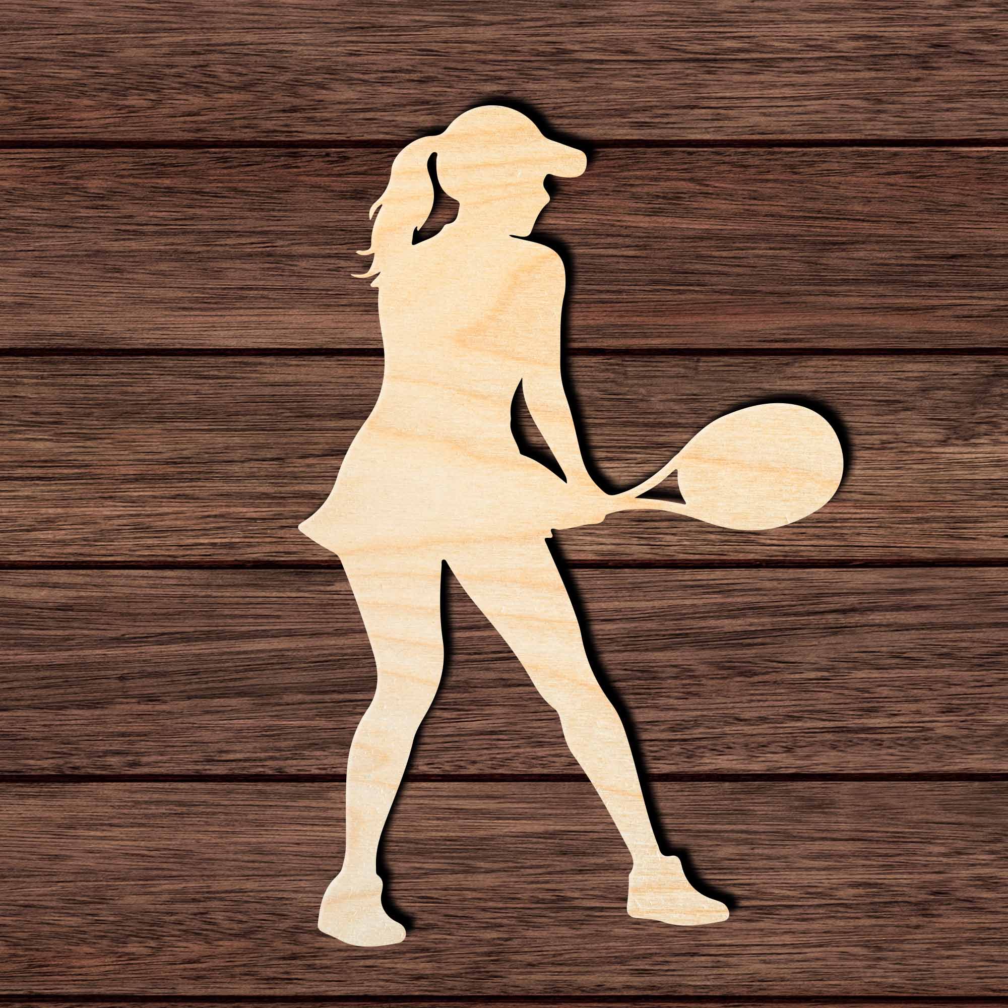 Female Tennis Player 001 Shape Cutout