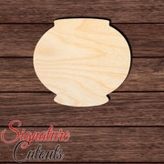 Fish Bowl 001 Shape Cutout in Wood Craft Shapes & Bases Signature Cutouts 