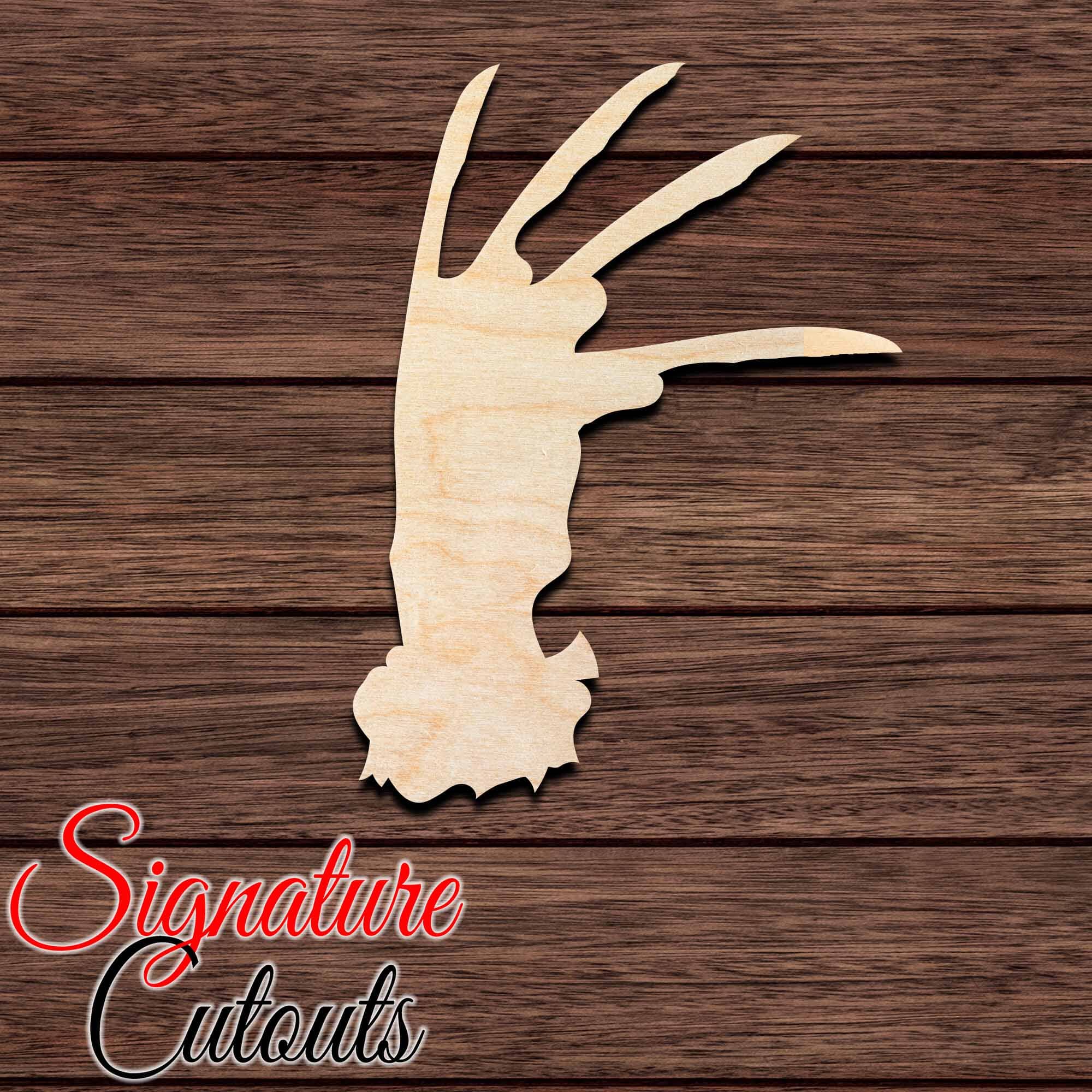 Freddy Krueger Glove 001 Shape Cutout Craft Shapes & Bases Signature Cutouts 