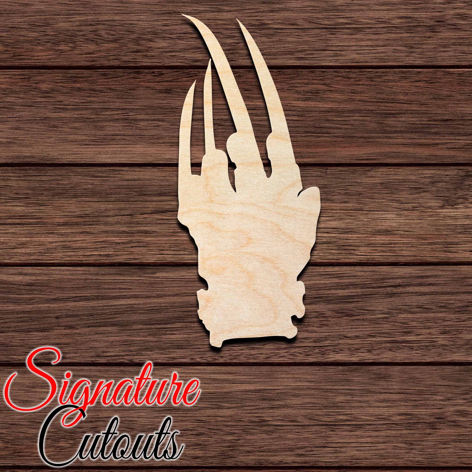 Freddy Krueger Glove 002 Shape Cutout Craft Shapes & Bases Signature Cutouts 