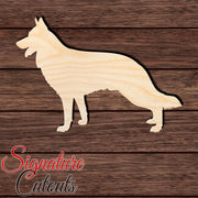 German Shepherd 001 Shape Cutout in Wood Craft Shapes & Bases Signature Cutouts 