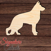 German Sheprador Shape Cutout in Wood Craft Shapes & Bases Signature Cutouts 