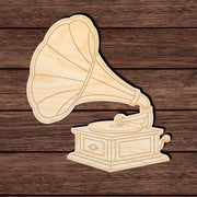 Gramophone 001 - Paint by Line Shape Cutout