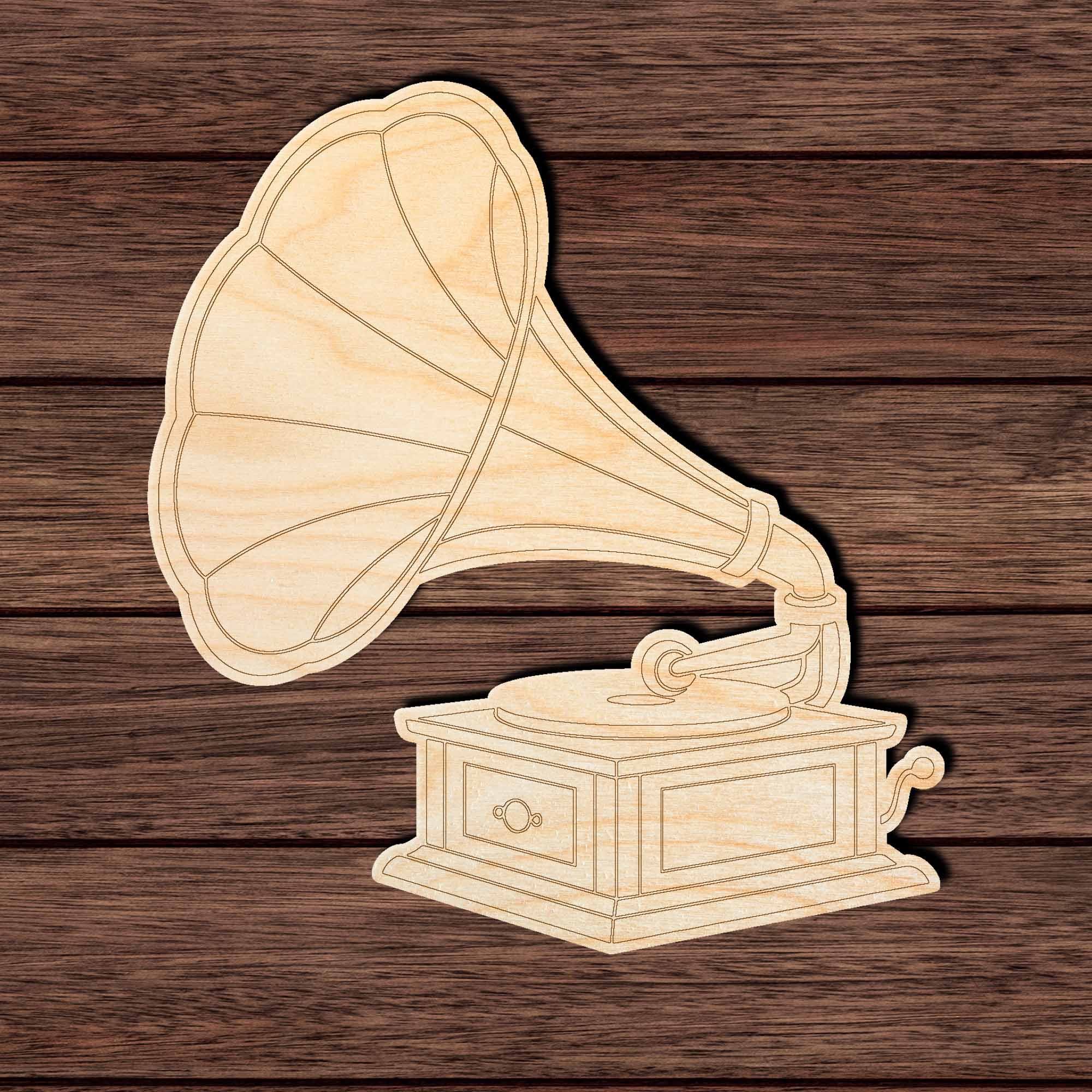 Gramophone 001 - Paint by Line Shape Cutout