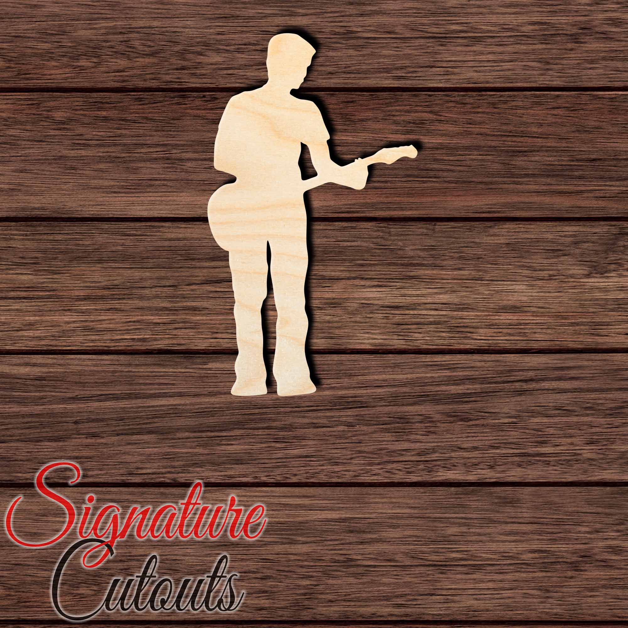 Guitar Player 001 Shape Cutout Craft Shapes & Bases Signature Cutouts 