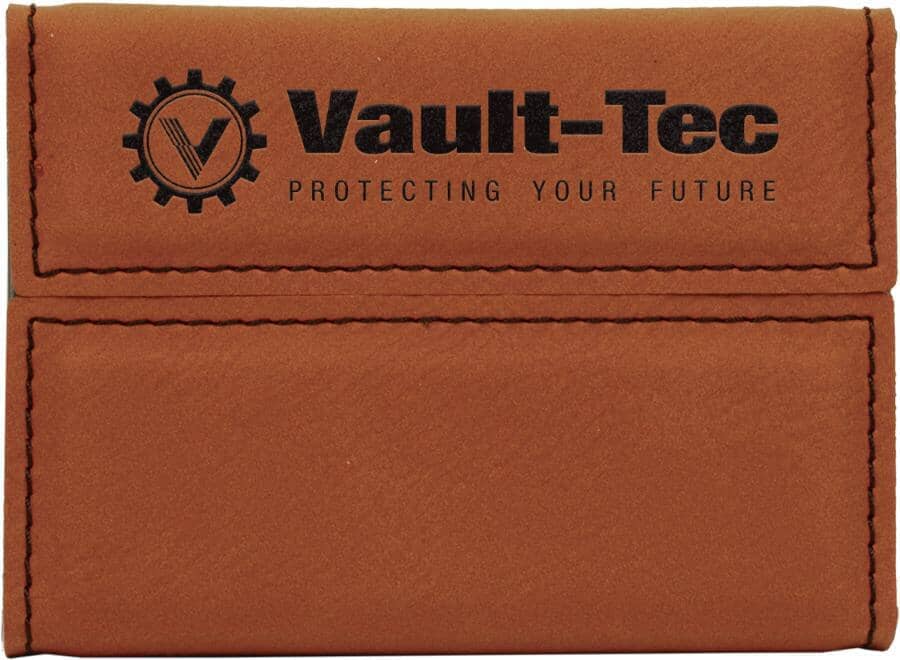 Hard Business Card Holder, Laserable Leatherette, Laser Engraved Signature Cutouts Rawhide/Black 
