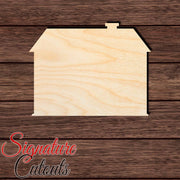 House 007 Shape Cutout in Wood Craft Shapes & Bases Signature Cutouts 