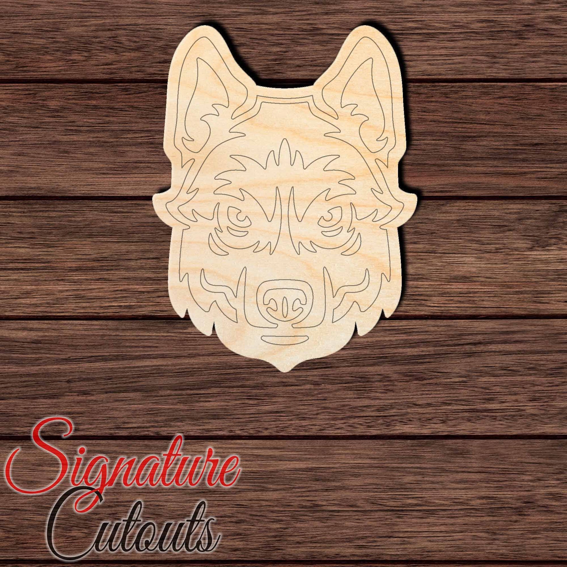 Husky Head 001 Shape Cutout Craft Shapes & Bases Signature Cutouts 