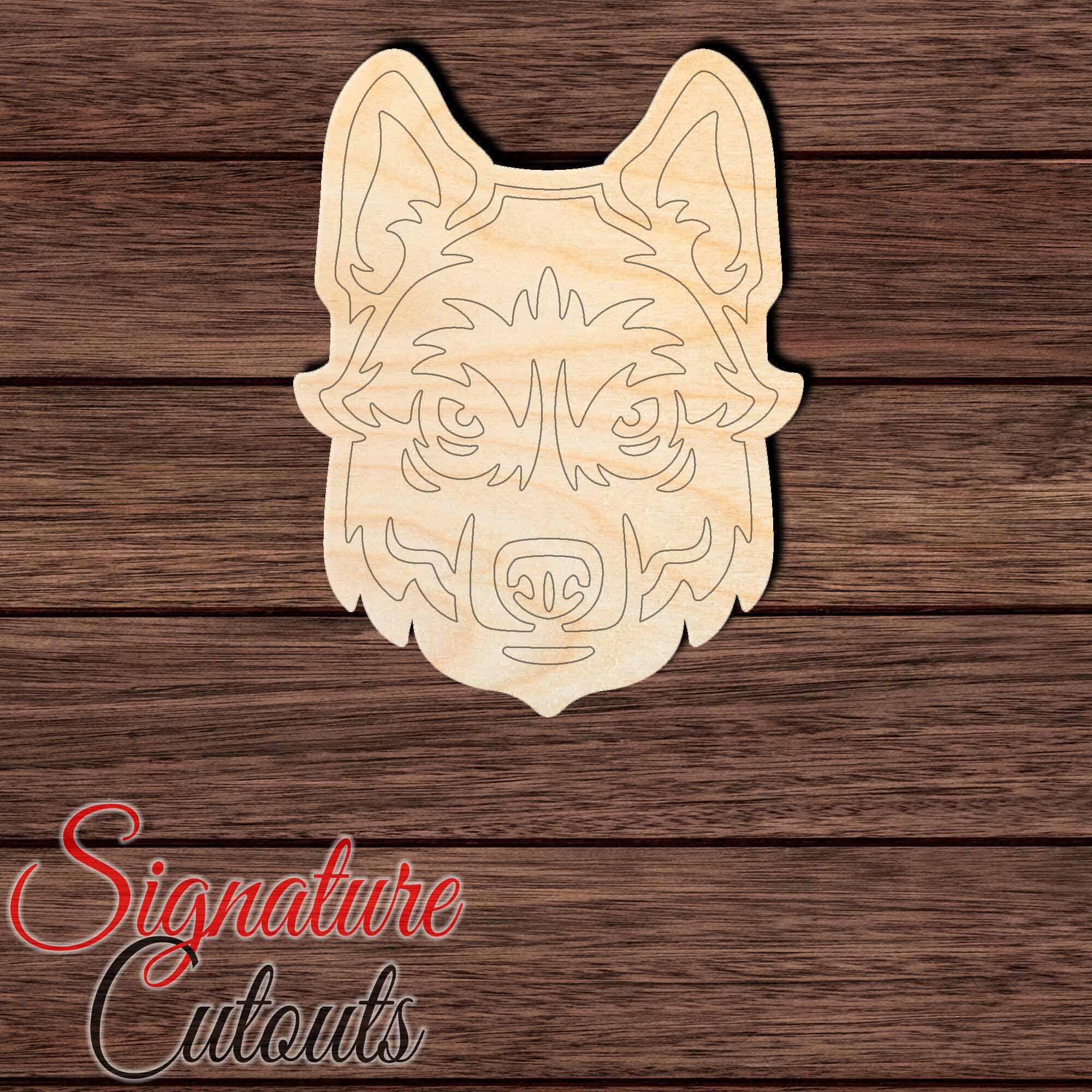 Husky Head 001 Shape Cutout Craft Shapes & Bases Signature Cutouts 