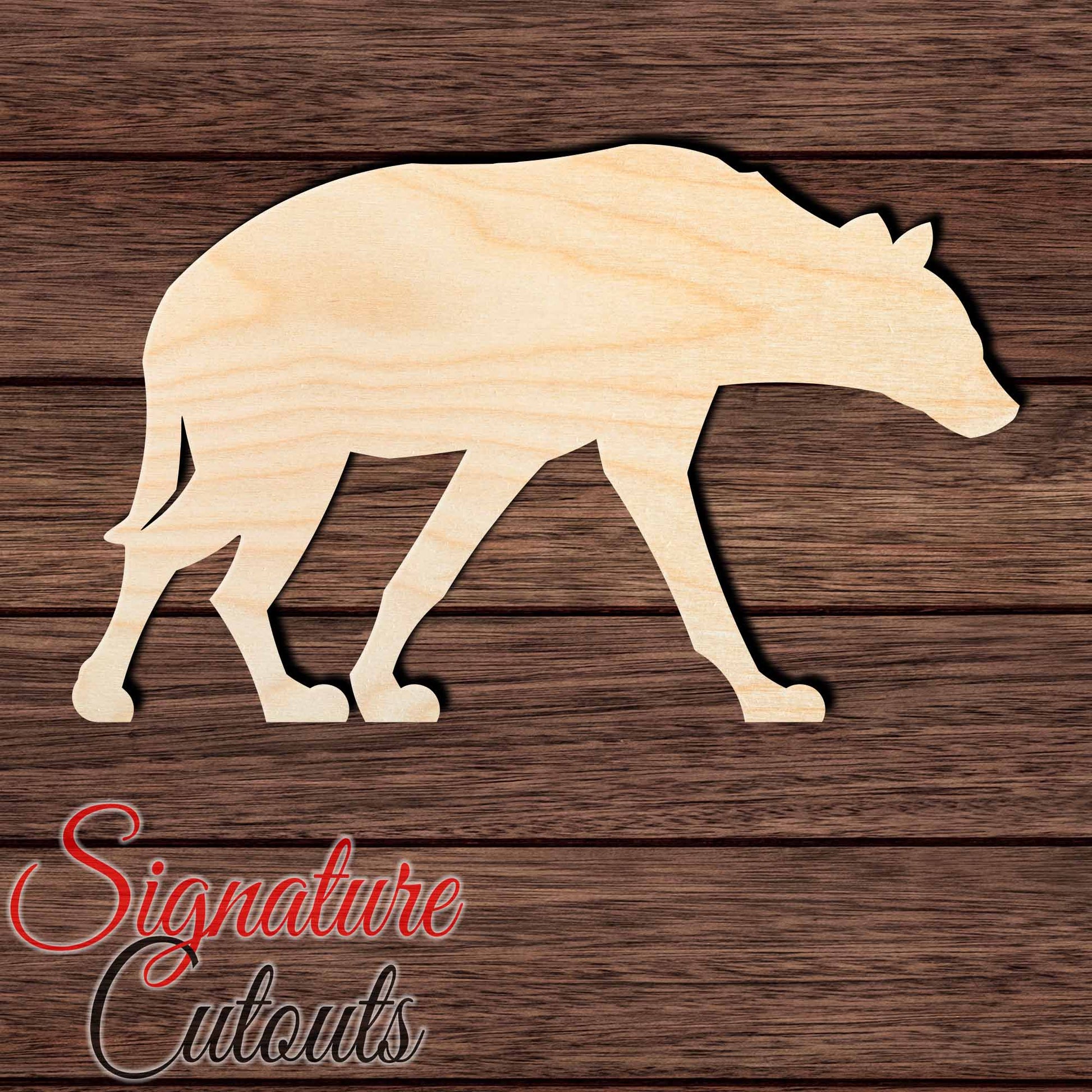 Hyena 003 Shape Cutout in Wood Craft Shapes & Bases Signature Cutouts 