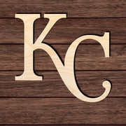 Kansas Baseball 001 Shape Cutout in Wood Craft Shapes & Bases Signature Cutouts 