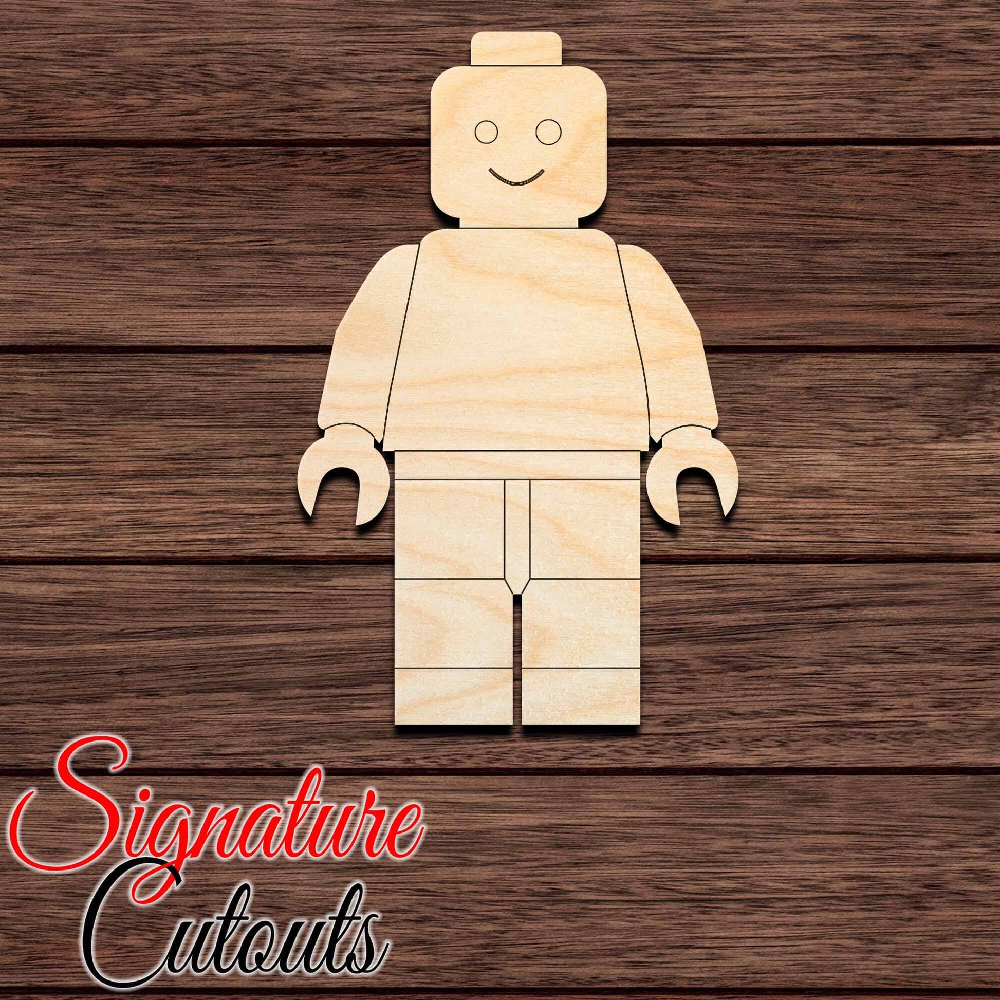 Lego Man 001 Shape Cutout - Paint by Line Craft Shapes & Bases Signature Cutouts 