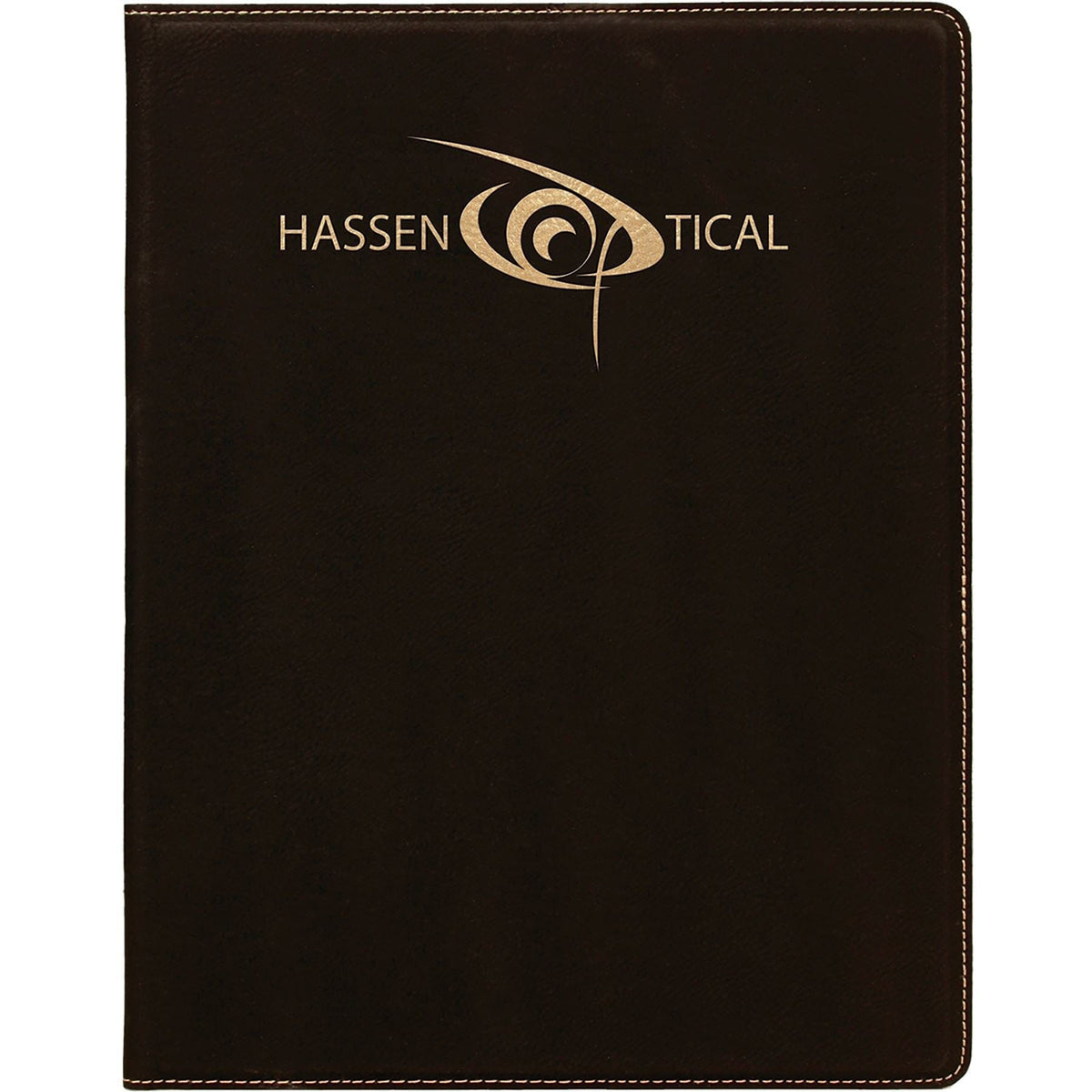 Letter Sized Leatherette Portfolio with Gold Engraving Signature Cutouts 