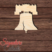 Liberty Bell Shape Cutout in Wood Craft Shapes & Bases Signature Cutouts 