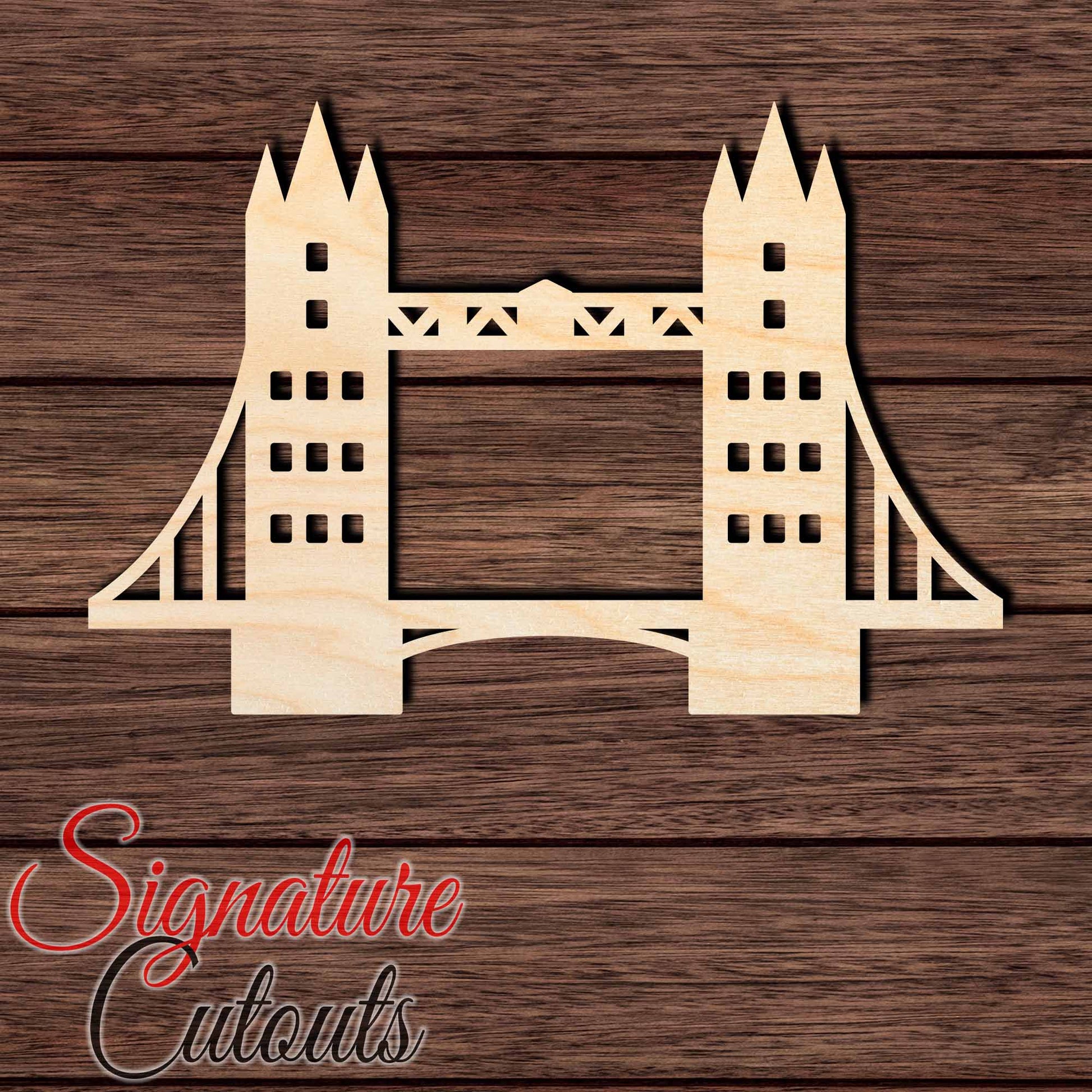 London Bridge 001 Shape Cutout in Wood Craft Shapes & Bases Signature Cutouts 