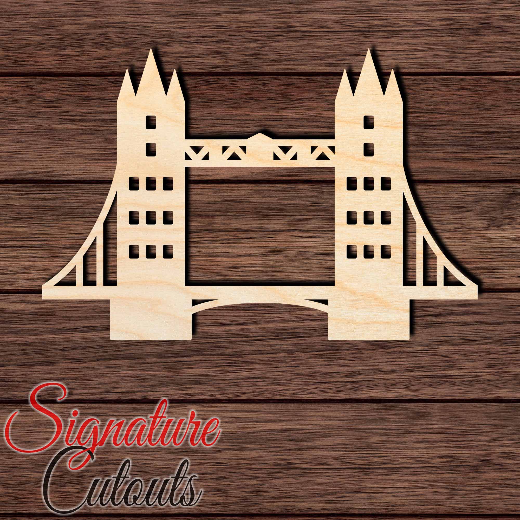 London Bridge 001 Shape Cutout in Wood Craft Shapes & Bases Signature Cutouts 