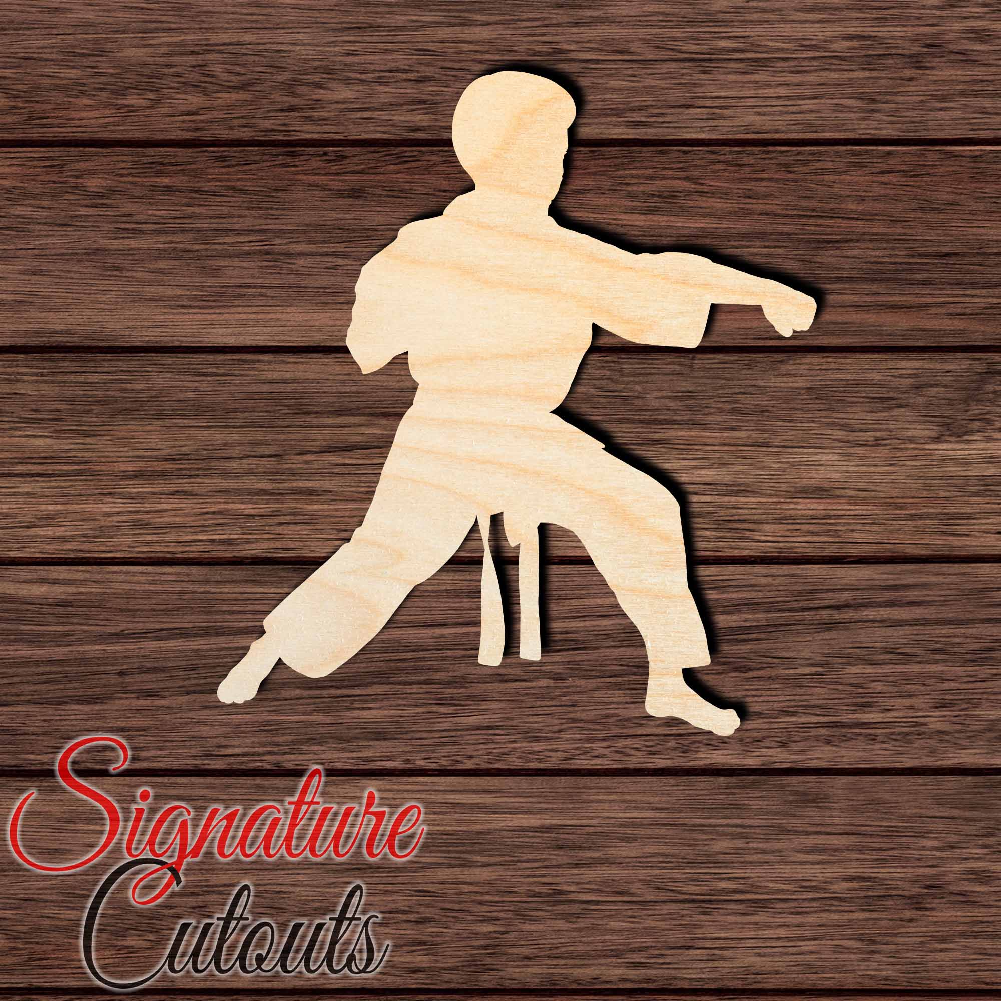 Martial Arts 002 Shape Cutout in Wood Craft Shapes & Bases Signature Cutouts 