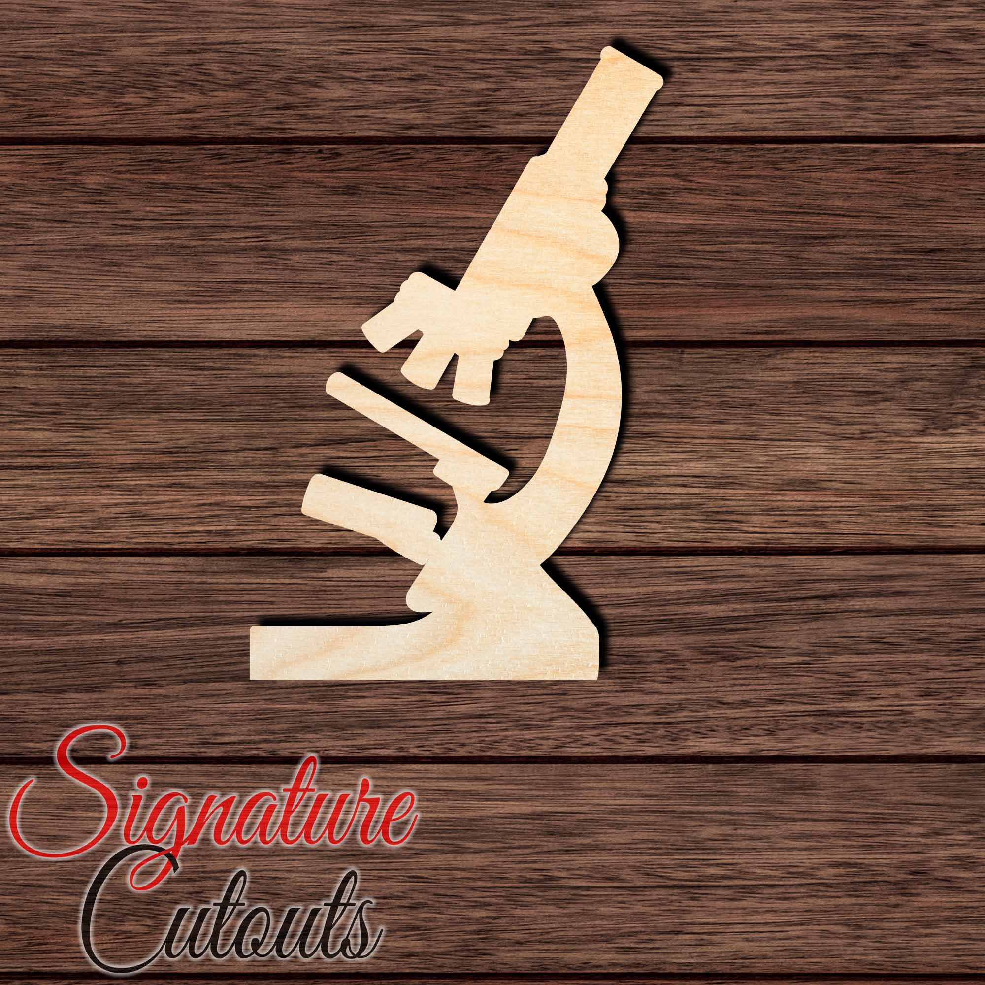 Microscope 001 Shape Cutout in Wood Craft Shapes & Bases Signature Cutouts 