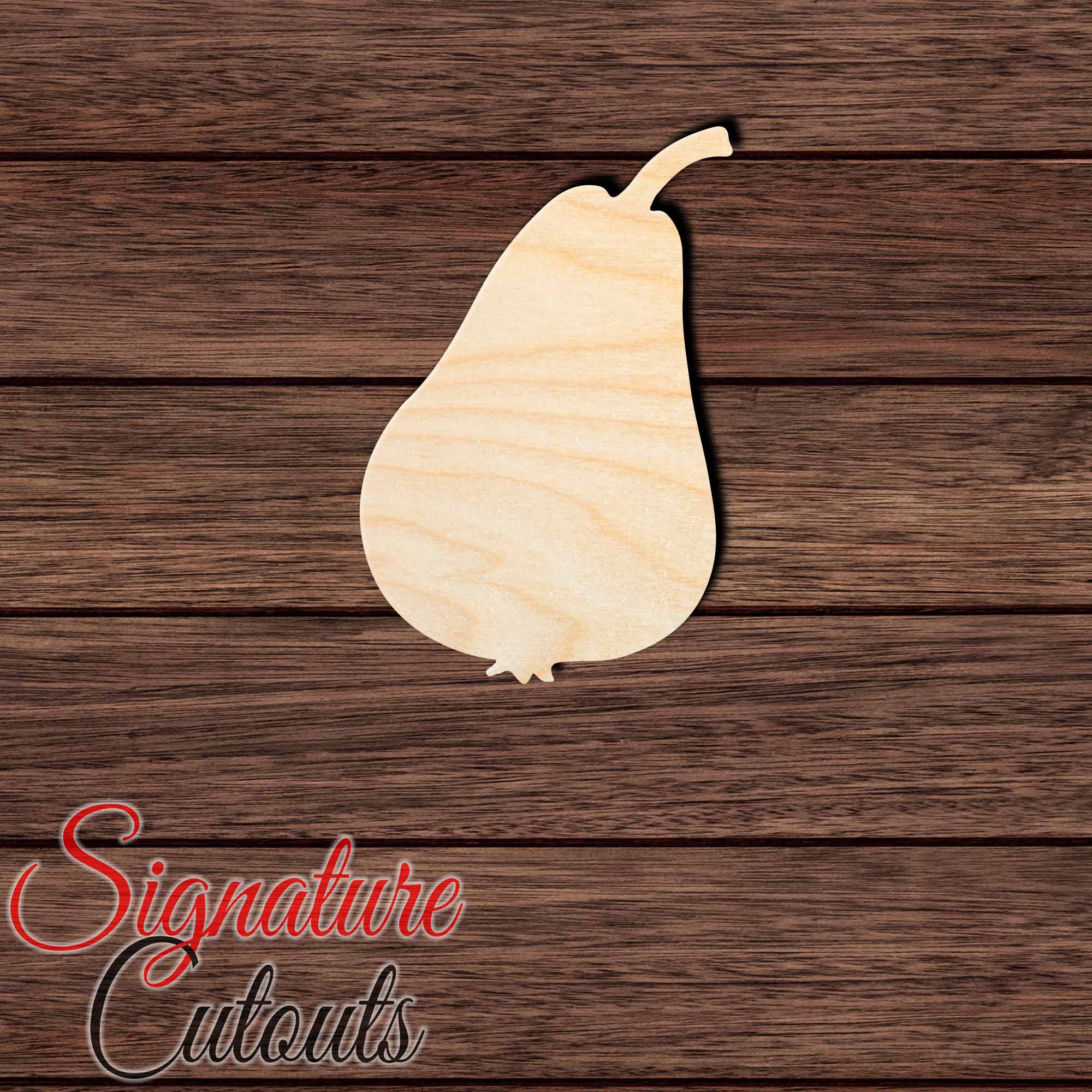 Pear Shape Cutout in Wood Craft Shapes & Bases Signature Cutouts 