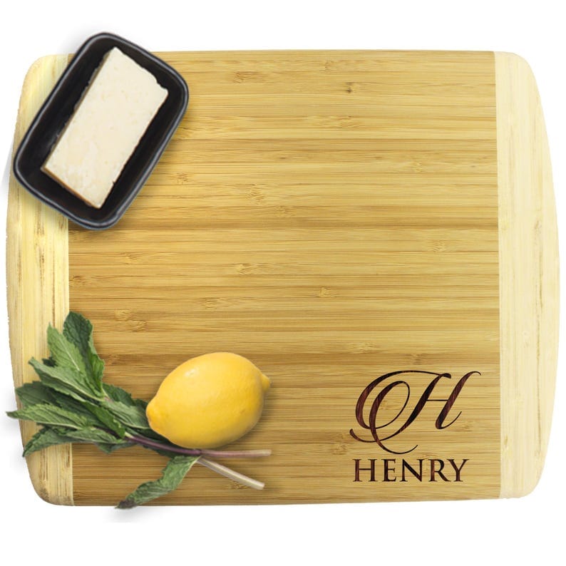 Personalized Bamboo Cutting Board, Large Cutting Board, Wedding Gift Cutting Board, Couple Cutting Board, Cutting Boards Handmade - Premium Signature Cutouts 