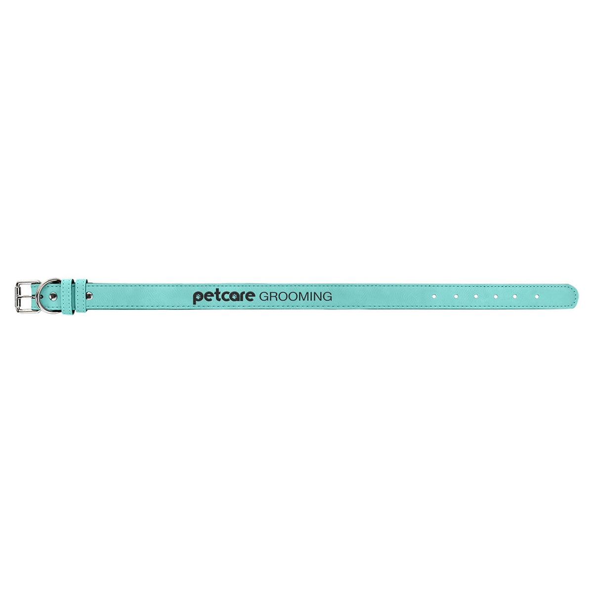 Pet Collar, 27" x 1-1/4", Laserable Leatherette Signature Cutouts Teal/Black 